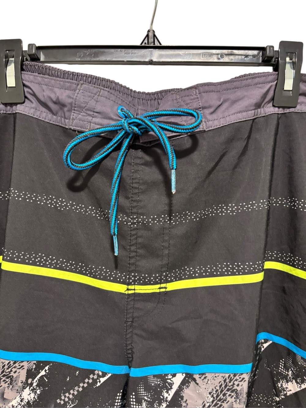 George Black Board Swimming trunks with Neon Yellow & Teal Accents